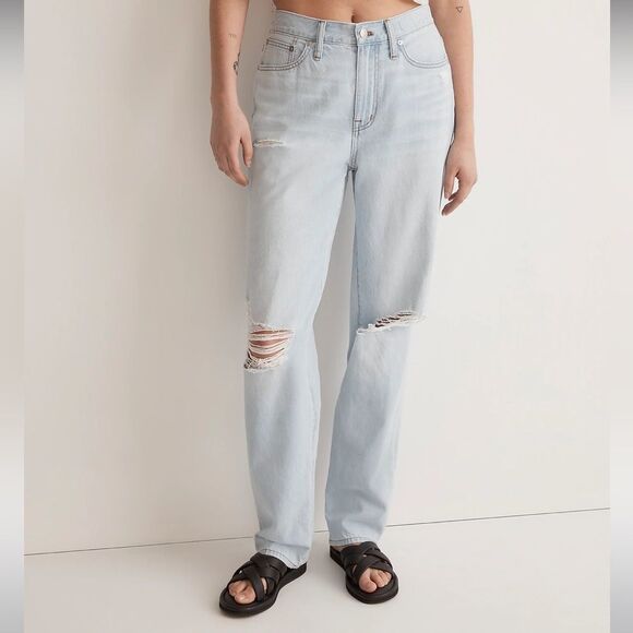 Madewell NWT The Tall Slouchy Boyjean Ripped Edition Size 31T - Picture 2 of 10